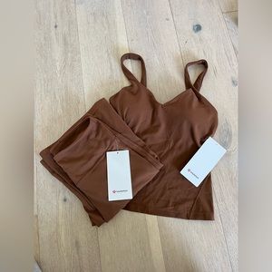 Lululemon groove pant align tank in roasted brown